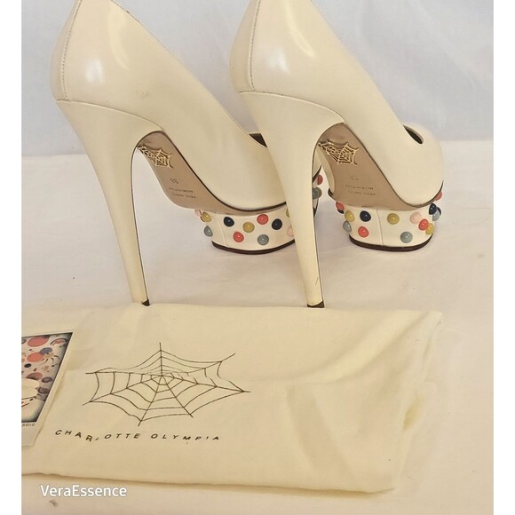 Charlotte Olympia Bejeweled Dolly Platform Pump Shoes SZ 38 MSRP $895 NWB - Picture 6 of 14